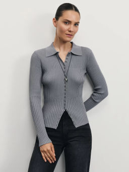 Облегающий джемпер поло из вискозы / Zarina