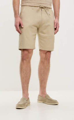 Шорты лен F511-0960-1 d.beige