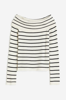 Top off-the-shoulder en punto de canale - H&m фото 3