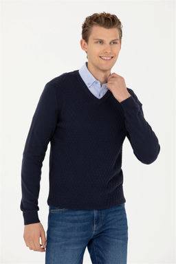 Мужской темно-синий свитер - U.s. polo assn фото 3