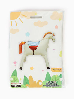 Воздушный шар фольгированный 3D 35" Лошадка, кремовый, сатин