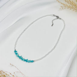 Чокер из Горного Хрусталя и Амазонита 40 см +