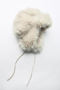 FAUX FUR AVIATOR HAT - Zara фото 7
