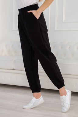 Брюки женские из футера Забава черный