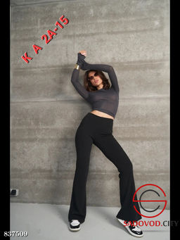 Леггинсы клеш в рубчик - Bruno фото 2