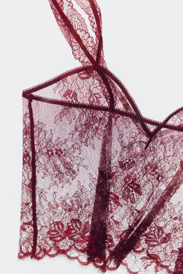 Top corto de encaje - H&m фото 6