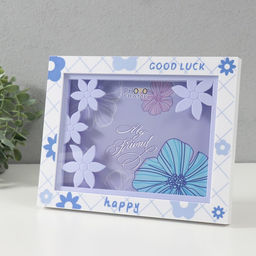 Фоторамка для фото 13?18 см Цветочная, пластик, фиолетовая, 23?2?18 см