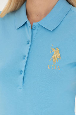 Женская базовая футболка бирюзового цвета - U.s. polo assn фото 14