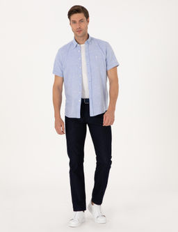 Koyu Lacivert Straight Fit Jean Pantolon