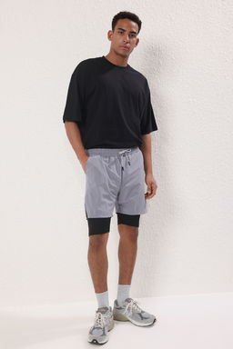 TRENDYOL MAN Siyah Running H?zl? Kuruma Micropoly Antrenman Fitness Taytl? Outdoor Sort TMNSS25SR00060 - Trendyolmilla фото 12