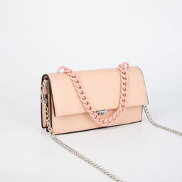 Цепочка для сумки, пластиковая, 17 23 мм, 120 см, цвет бежевый - Арт узор фото 3