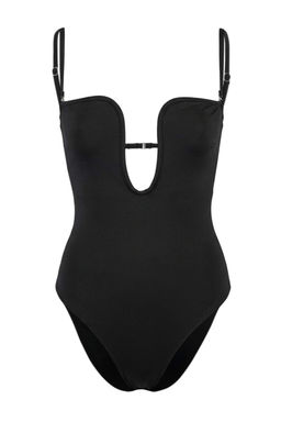 Siyah Straplez Kapl? High Leg Brazilian Mayo TBESS26MA00029