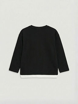 Uzun Kollu Bisiklet Yaka Erkek ?ocuk Ti??rt