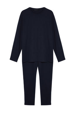 TRENDYOL MAN Siyah Regular Fit Orme Pijama Tak?m? TMNAW24PT00008 - Trendyolmilla фото 7