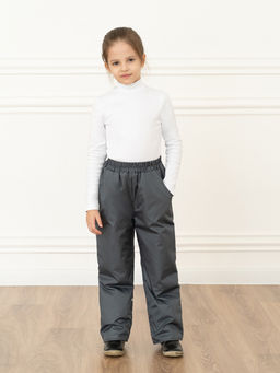 Брюки демисезонные серые (134-140, 68)