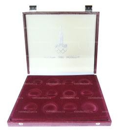 Коробка для монет номиналом 5 и 10 рублей Олимпиада-80 (б\у)