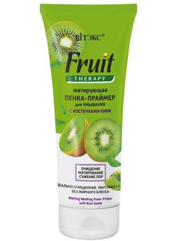 Fruit Therapy Пенка-Праймер матирующая для умывания с косточками Киви, 200 мл