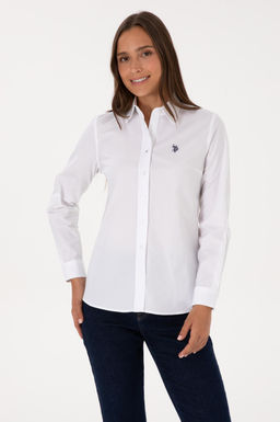 Kad_n Beyaz Uzun Kollu Basic G_mlek Sepette S_rpriz _ndirim - U.s. polo assn фото 3