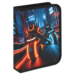 Пенал школьный Феникс+, арт.72100/ НОЧНЫЕ МОТОЦИКЛИСТЫ (без наполнения, 20х14х4 см, полиэстер, мол