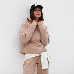 Костюм женский спортивный (толстовка, брюки) MIST, размер 48-50, бежевый