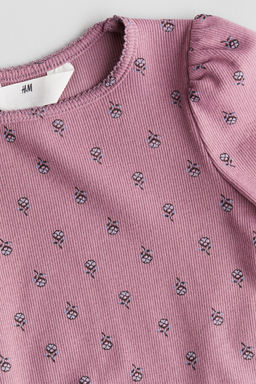 Camiseta de punto con ribetes de picot - H&m фото 2