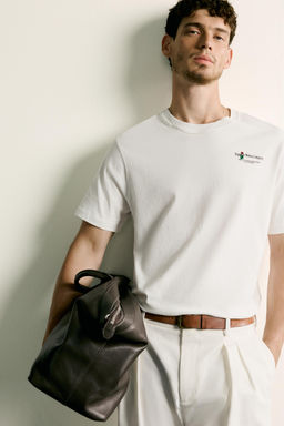 CAMISETA REGULAR FIT ESTAMPADOS COMBINADOS / Blanco roto - Zara фото 5