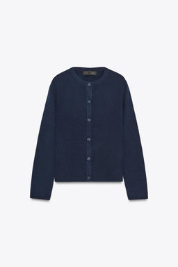 BASIC KNIT CARDIGAN WITH BUTTONS - Zara фото 6