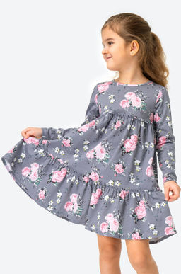 Хлопковое платье для девочки Happy Fox