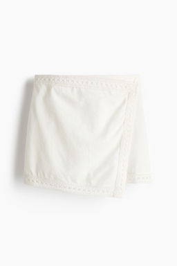 Falda playera en mezcla de lino