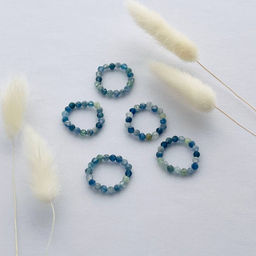 Кольцо на резинке из Кианита 18 р.