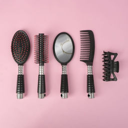 Цена за 2 шт. Набор парикмахерский, 20(±1) см, 5 предметов, МИКС