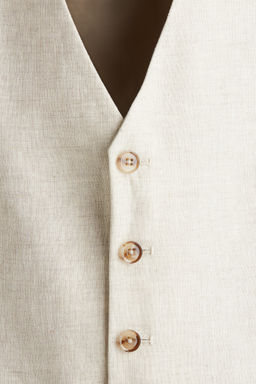 Chaleco de traje en lino Slim Fit - H&m фото 5
