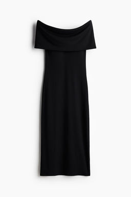 Vestido off-the-shoulder - H&m фото 5