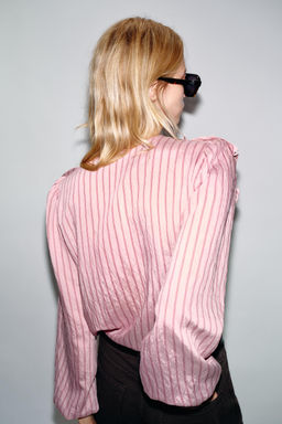 STRIPED SHIRT WITH RUFFLES - Zara фото 13