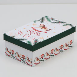 Набор новогодних подарочных коробок 10 в 1 «С Новым годом», 12×7×4 - 32.5×20×12.5 см