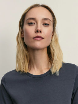 Базовая футболка из эластичного хлопка / Zarina  фото 6