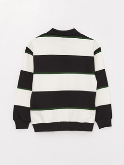 Rahat Kal?p Polo Yaka ?izgili Erkek ?ocuk Sweatshirt - Waikiki фото 2