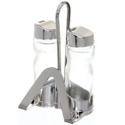 Цена за 3 шт. Набор для специй 2 шт (солонка+перечница) на подставке "Экстрахром"