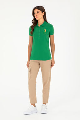 Женская зеленая базовая футболка Неожиданная скидка в корзине - U.s. polo assn фото 4