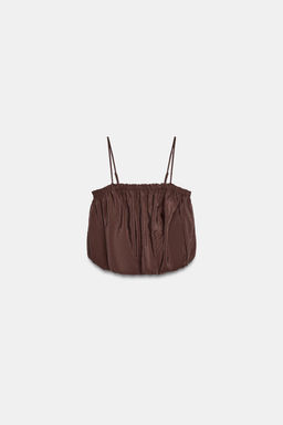 TOP TIRANTES GLOBO / Marr?n - Zara фото 6