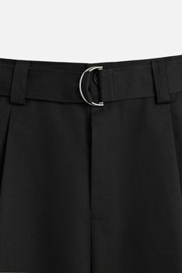 BELTED WIDE-LEG BERMUDA SHORTS - Zara фото 8
