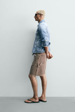 BERMUDA RELAXED FIT BOLSILLO CARPINTERO / Negro - Zara фото 4