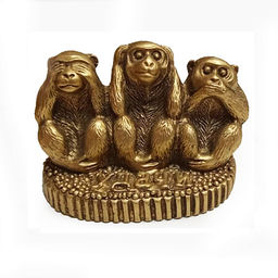 Три обезъянки Не вижу зла не слышу ничего не скажу 10см-15см ХРУПКОЕ