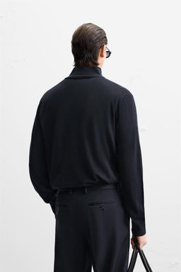 100% WOOL QUARTER ZIP JUMPER - Zara фото 12