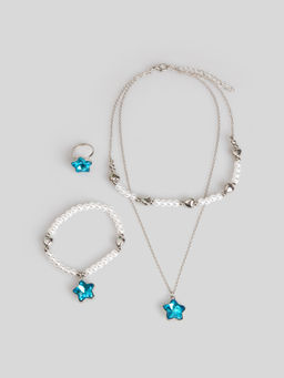 ACOOLA / Набор (бусы+браслет+кольцо) детский Starka серебристый  фото 2