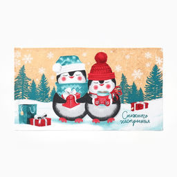 Набор кухонных полотенец Доляна Веселого Нового года 35х60см-4шт, 100% хл  фото 17