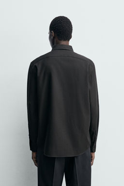 Рубашка CAMISA ESTRUCTURA EASY CARE черная