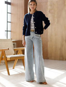 VILATTE / Жакет фактурной вязки из хлопка в стиле Шанель  фото 12