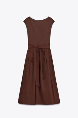 CONTRAST GATHERED DRESS - Zara фото 5