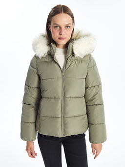 Kad?n Kap??onlu D?z ?i?me Mont